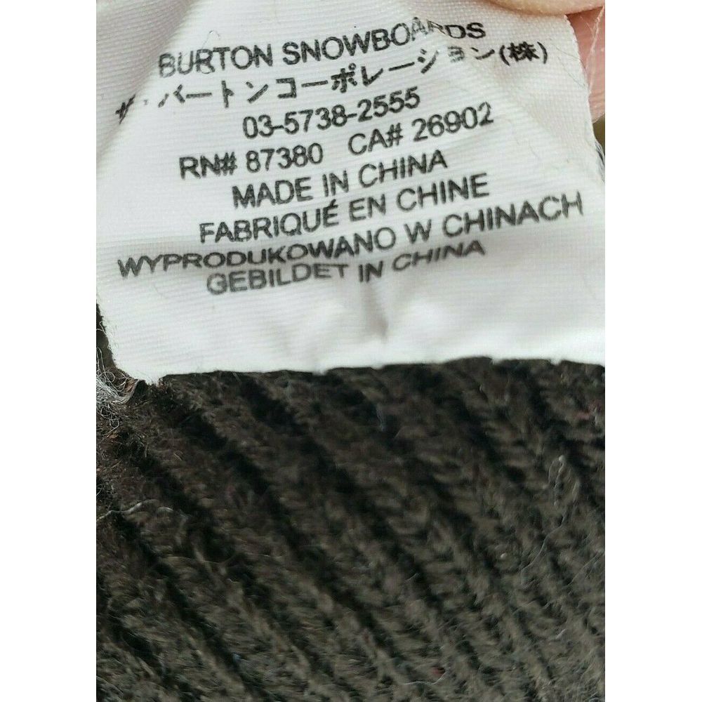 Burton Spell Out Pom Pom Beanie Winter Hat Unisex - Picture 4 of 7